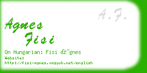 agnes fisi business card